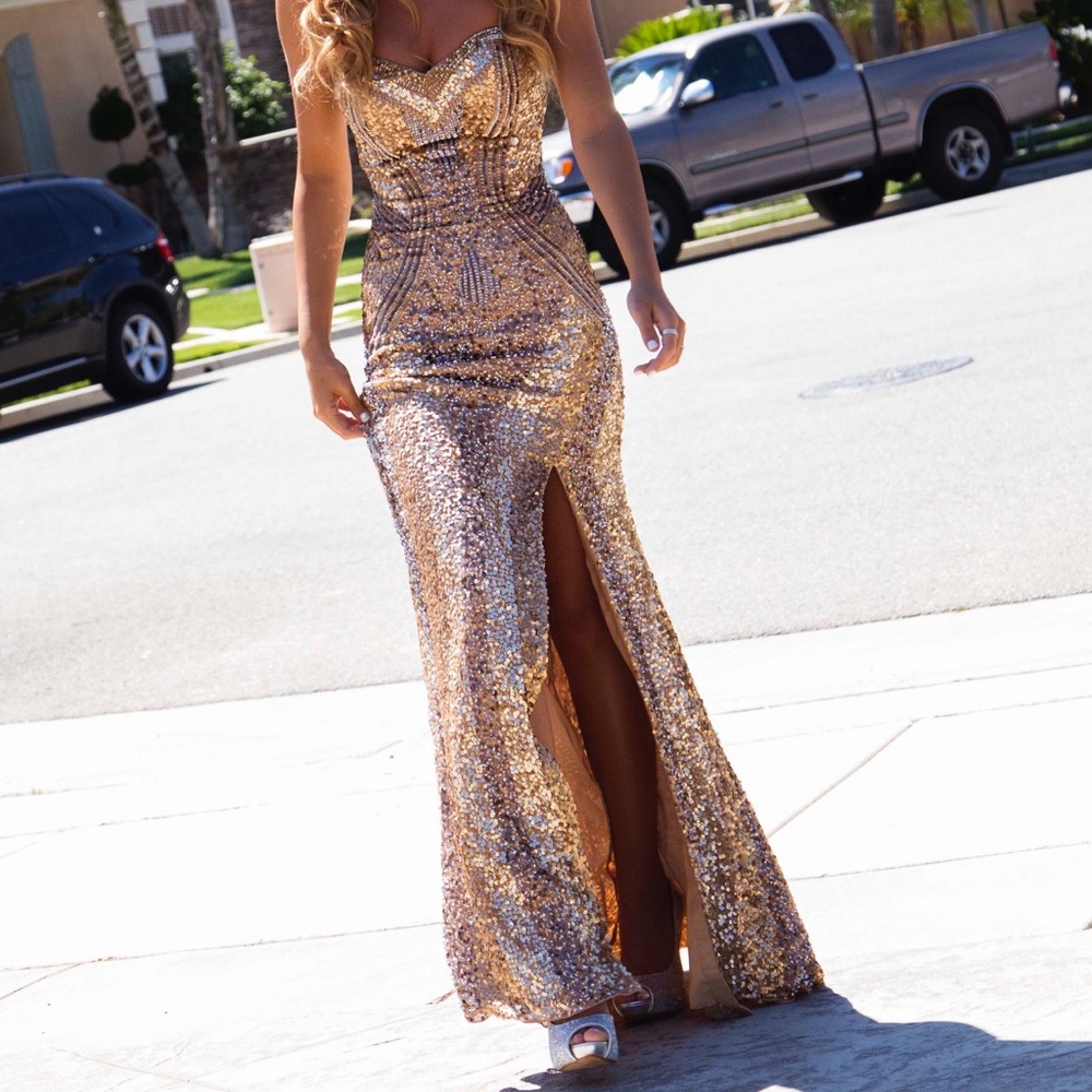 Strapless SHAIL K Prom Dress